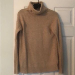 J Crew Merino Wool Turtle Neck Tan